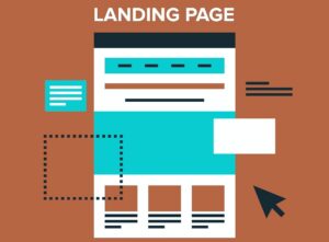 Abstract vector illustration of landing page flat design concept.